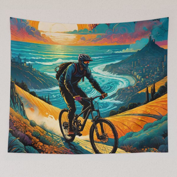 Item preview, Sunset Serenity: MTB Rider’s Escape designed and sold by GrizzlyCollective.