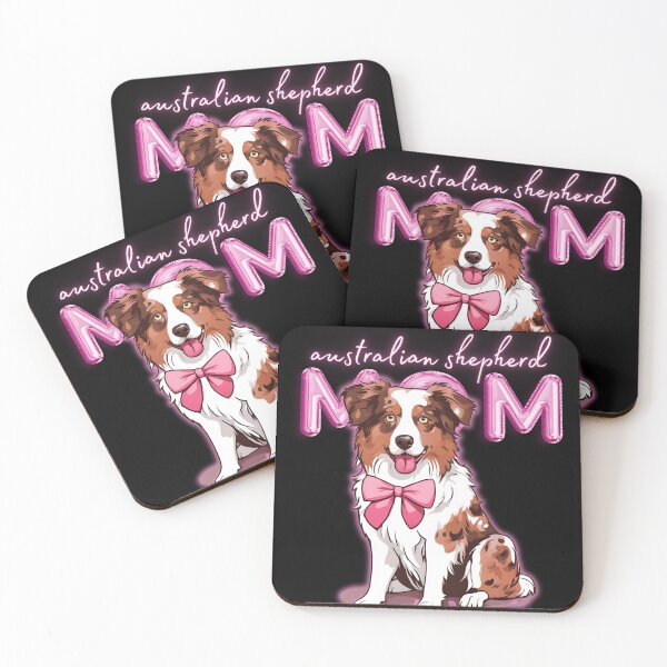Item preview,  Pink Dog Mom Australian Shepherd Shepherd Dog with Pink Bow  designed and sold by GoodyPaws.