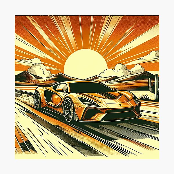 Item preview, modern car vintage style designed and sold by UniqTshirts.