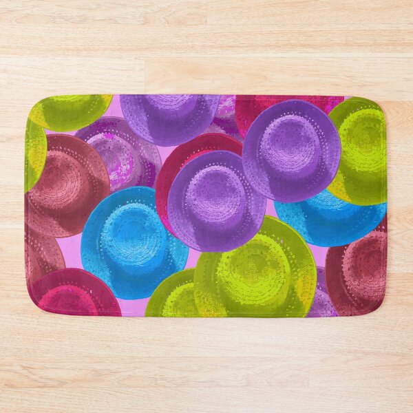 Item preview, Colorful Hats Pink Background - Repeating Pattern designed and sold by Victoria Rose.