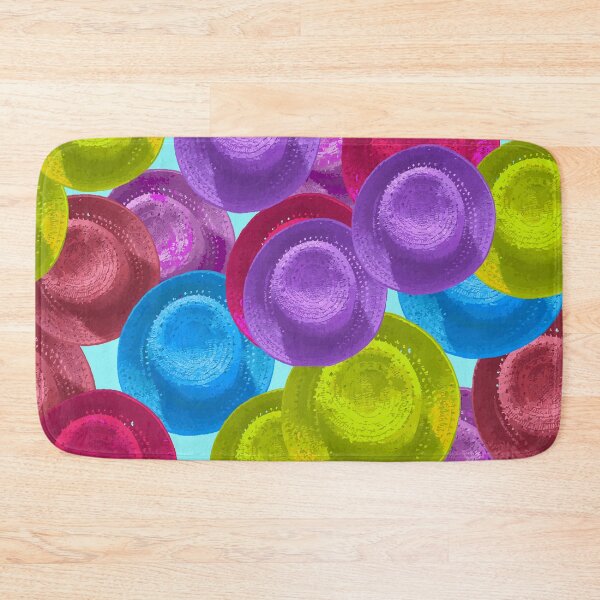 Item preview,  Colorful Hats Blue Background - Repeating Pattern designed and sold by Victoria Rose.