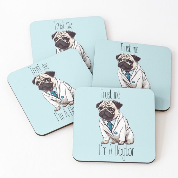Item preview, Funny Pug Trust Me I'm A Dogtor  designed and sold by Yulacreative.