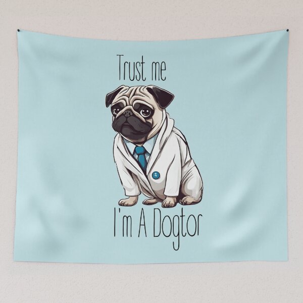 Item preview, Funny Pug Trust Me I'm A Dogtor  designed and sold by Yulacreative.