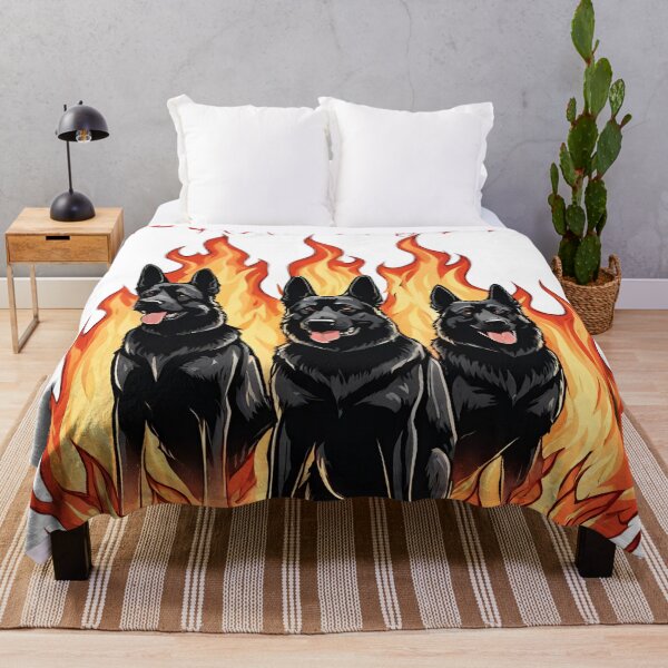 Item preview, Agresive german shepherd in fire Born in Hell designed and sold by GoodyPaws.