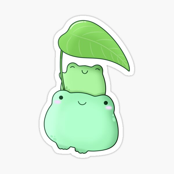 Item preview, cute happy frog with leave  designed and sold by vandepasch.