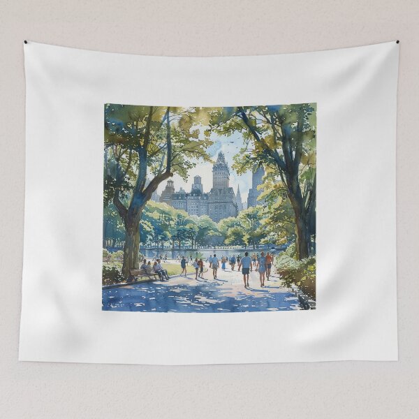 Item preview, Morning Fitness Scene | Joggers and Walkers on a Scenic Path designed and sold by Mr-whiteBG.