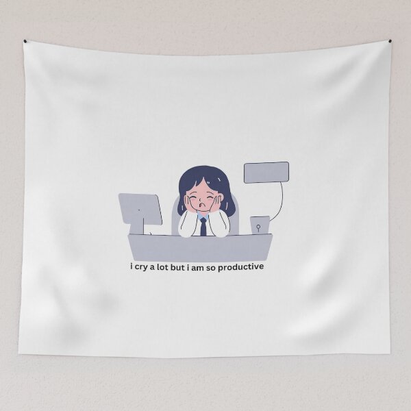 Item preview,   KAWAIII Cry A Lot But I Am So Productive designed and sold by KawaiiLyfe.