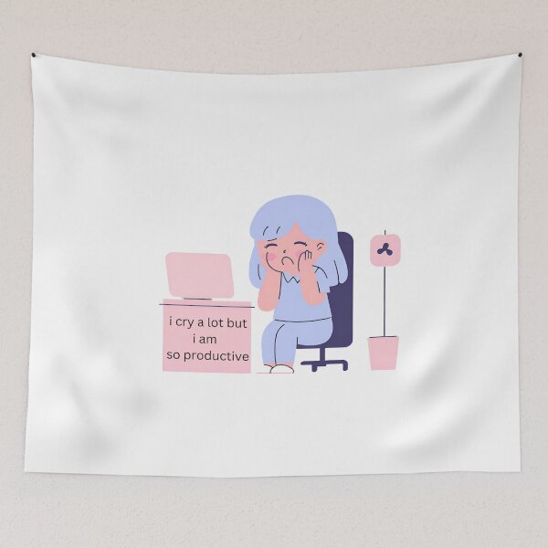 Item preview,   KAWAIII Cry A Lot But I Am So Productive designed and sold by KawaiiLyfe.