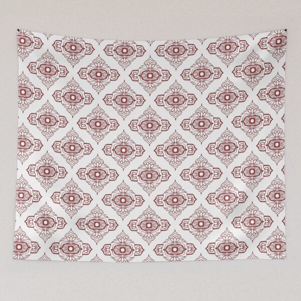 Item preview, Ajna Padma Pattern - Snow + Ruby designed and sold by Irene Estelle.