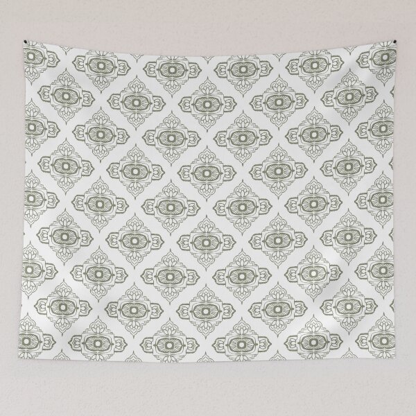Aperçu de l'œuvre Ajna Padma Pattern - Snow + Sage créée et vendue par Irene Estelle.