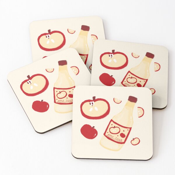Item preview, cute kawaii apple and apple juice  sticker designed and sold by Narukuku.