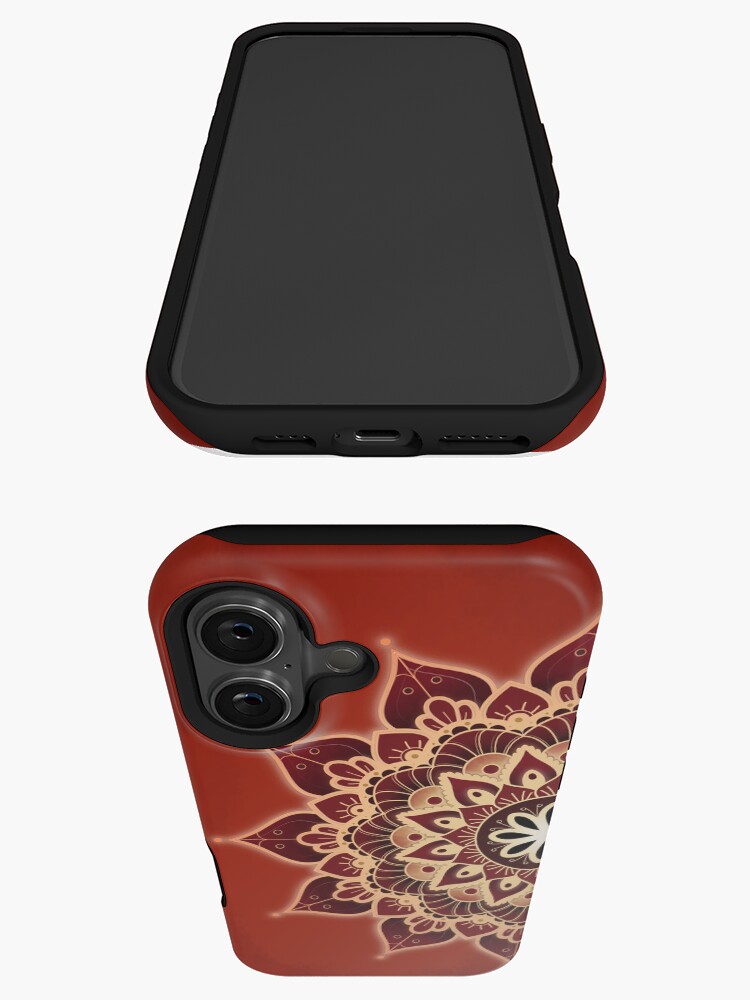Aperçu 3 sur 4. Coque iPhone avec l'œuvre Mandala du Chakra Racine (série) créée et vendue par AudreyJanvier.