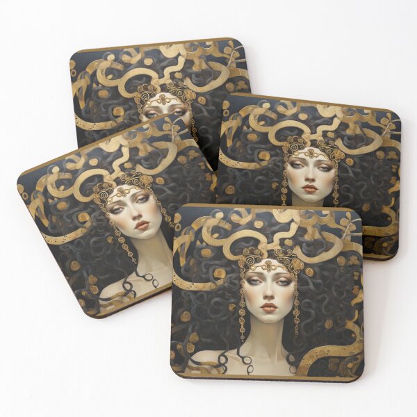 Item preview, Medusa in gold designed and sold by Flowersonstuff.
