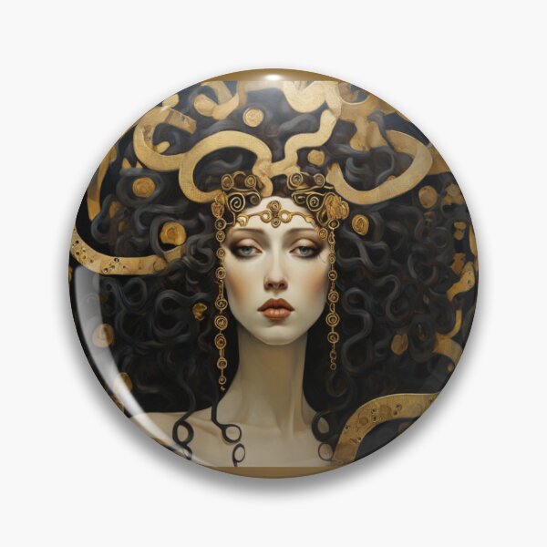 Item preview, Medusa in gold designed and sold by Flowersonstuff.