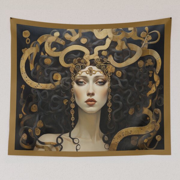 Item preview, Medusa in gold designed and sold by Flowersonstuff.
