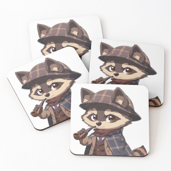 Item preview, Cartoon  Sherlock Holmes Raccoon designed and sold by xiao xuans.