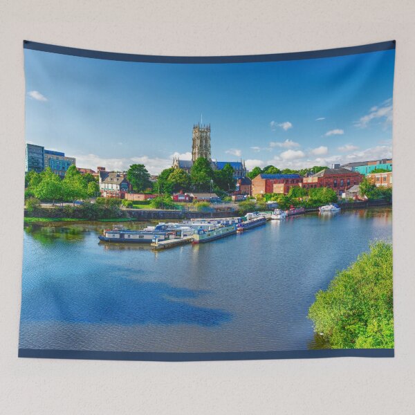 Item preview, Doncaster Minster across River Don designed and sold by Alisonchambers2.