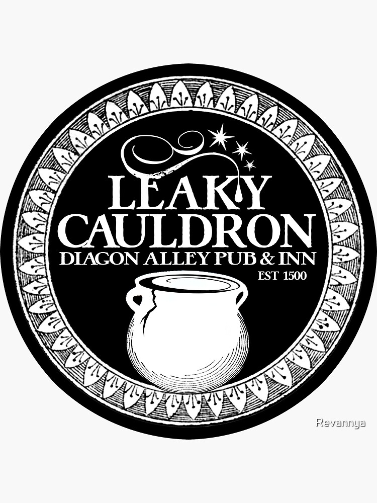 "Leaky Cauldron" Sticker By Revannya | Redbubble