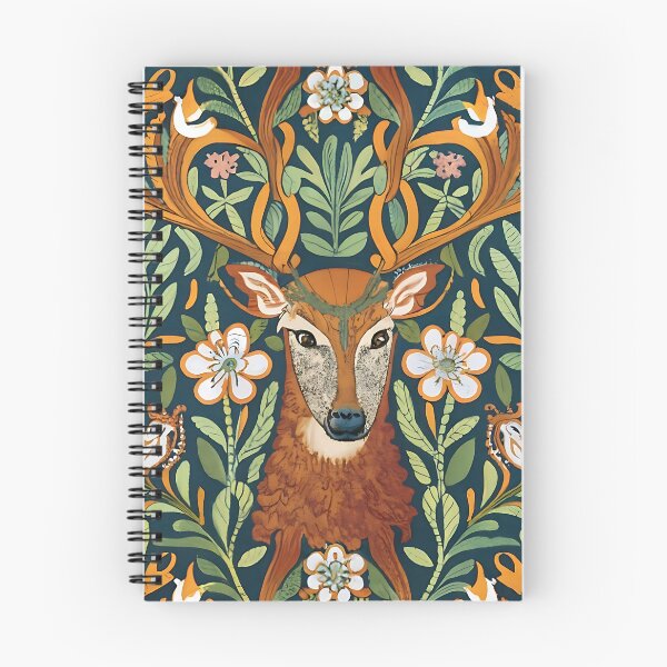 Item preview, Morris Inspired Deer Art Vintage Forest Illustration designed and sold by Tamas Das.