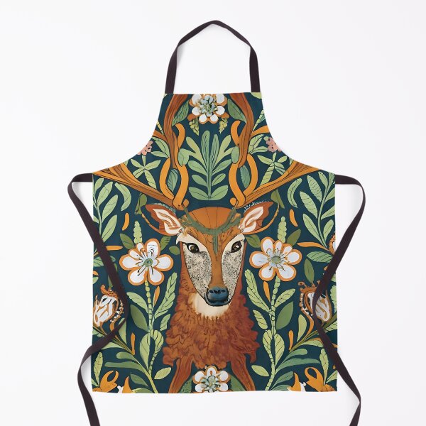 Item preview, Morris Inspired Deer Art Vintage Forest Illustration designed and sold by Tamas Das.