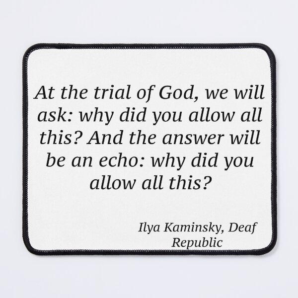 Item preview, Ilya Kaminsky Quote designed and sold by PeacefulHShop.