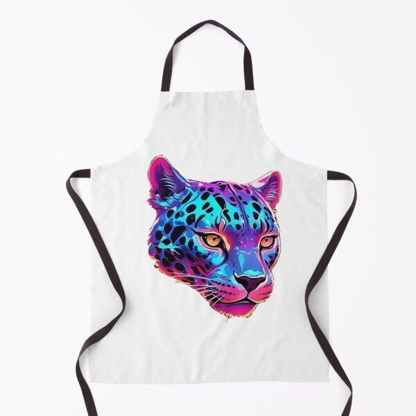 Item preview, Colorful Iridescent leopard face designed and sold by LevCreates.
