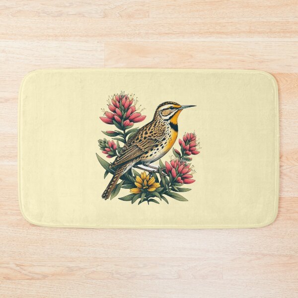 Item preview, Vintage Western Meadowlark & Indian Paintbrush, Wyoming designed and sold by AryaSubramanian.