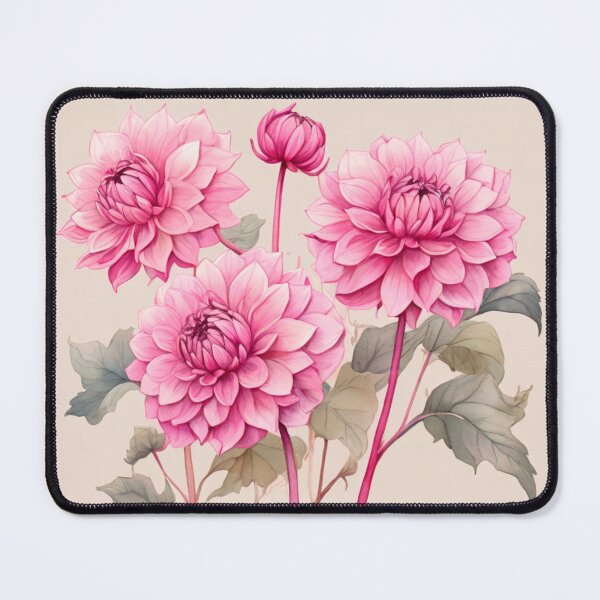 Item preview, Pink dahlias designed and sold by Flowersonstuff.
