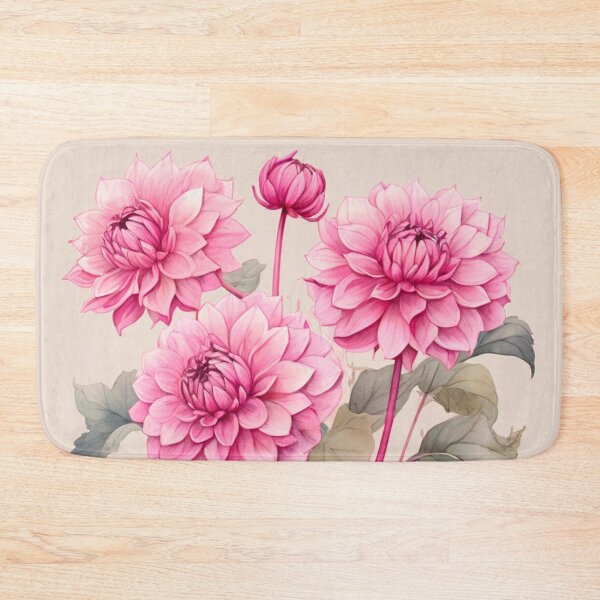 Item preview, Pink dahlias designed and sold by Flowersonstuff.