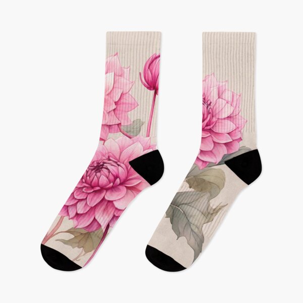 Item preview, Pink dahlias designed and sold by Flowersonstuff.