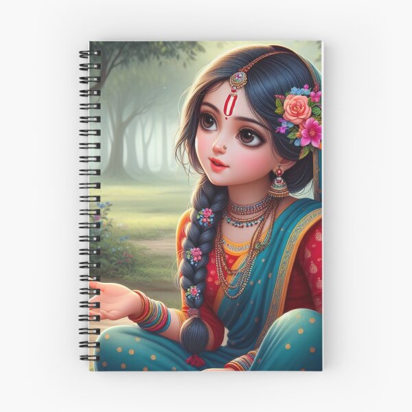 Item preview, Shrimati Radha sitting in Vrindavan forest Vrinda Arts designed and sold by VrindaArts.