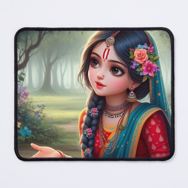 Item preview, Shrimati Radha sitting in Vrindavan forest Vrinda Arts designed and sold by VrindaArts.