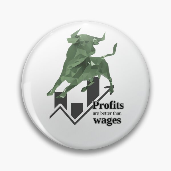 Item preview, Profits And Wages Trading Bull With Chart Behind designed and sold by SrSCreative.