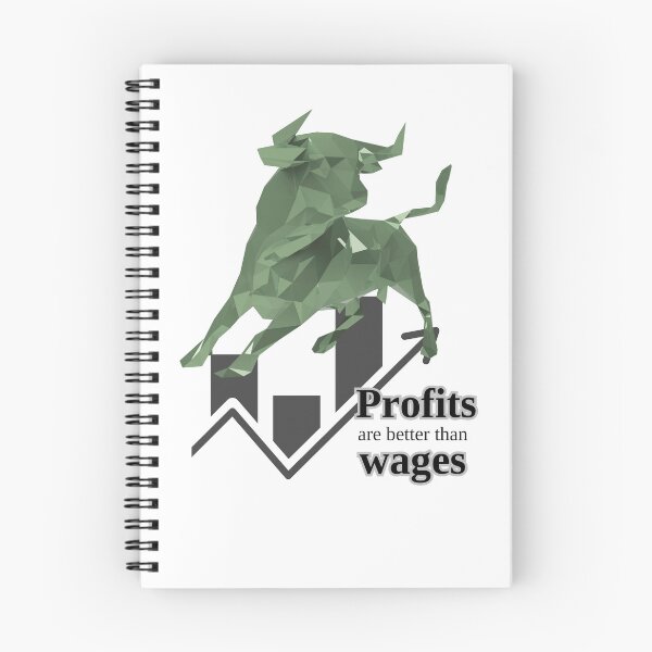 Item preview, Profits And Wages Trading Bull With Chart Behind designed and sold by SrSCreative.