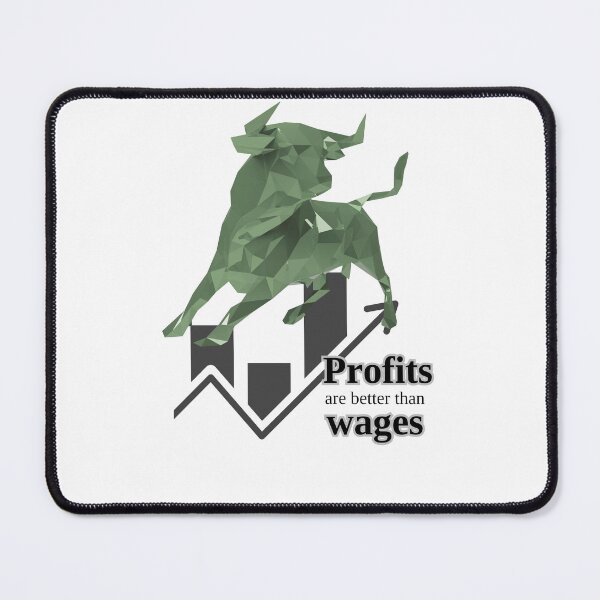 Item preview, Profits And Wages Trading Bull With Chart Behind designed and sold by SrSCreative.