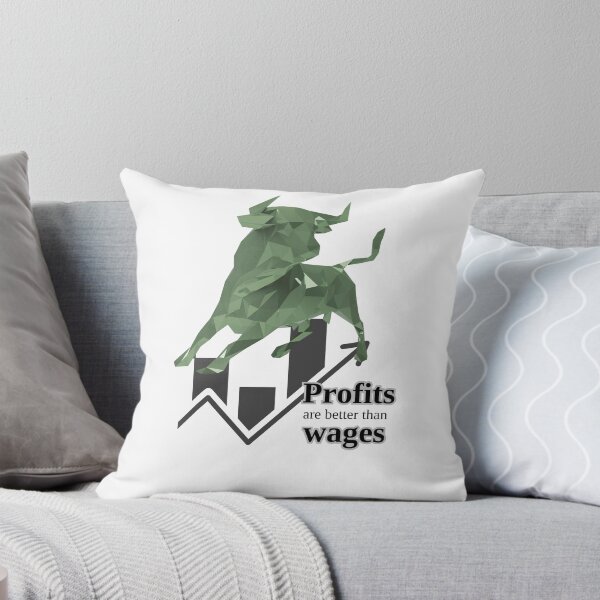 Item preview, Profits And Wages Trading Bull With Chart Behind designed and sold by SrSCreative.