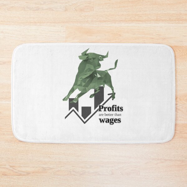 Item preview, Profits And Wages Trading Bull With Chart Behind designed and sold by SrSCreative.