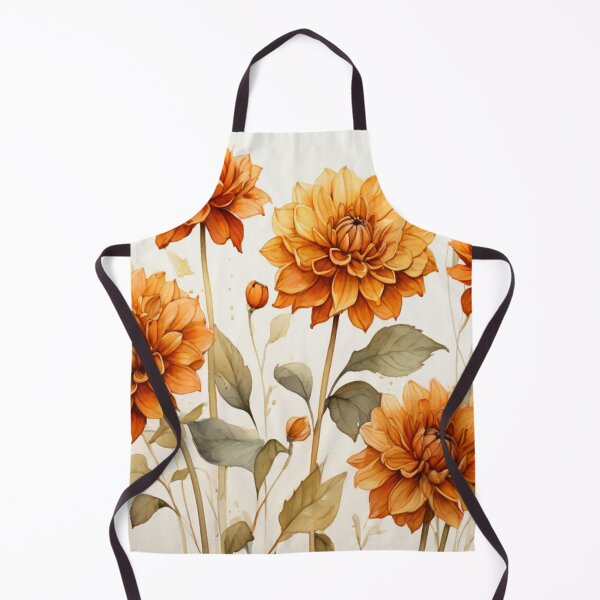 Item preview, Orange dahlias designed and sold by Flowersonstuff.