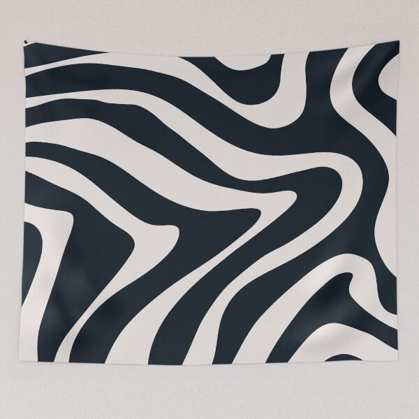 Item preview, Retro Swirl Abstract Pattern (Black) designed and sold by MaizzArts.