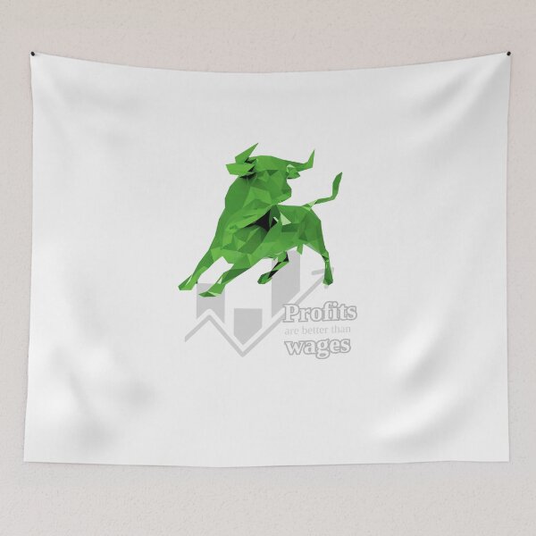 Item preview, Profits and Wages Trading Bull And White Chart designed and sold by SrSCreative.