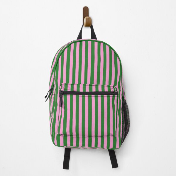 Pink and Green Stripes Backpack