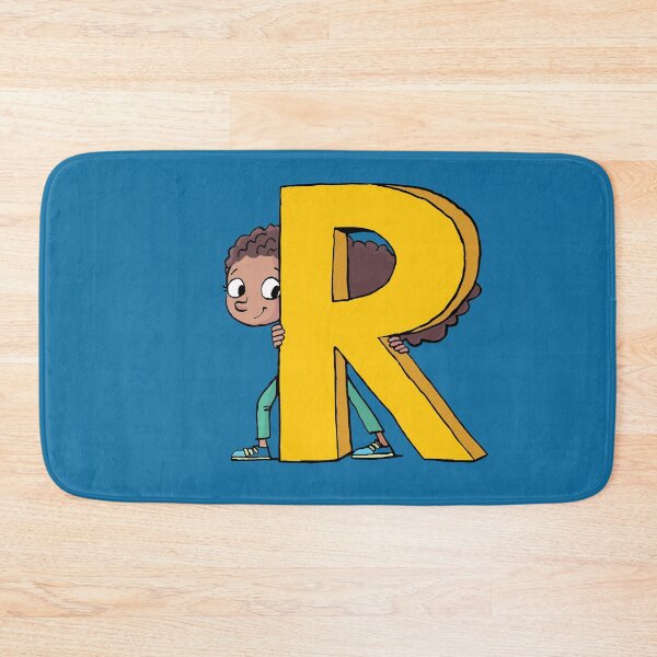 Item preview, girl hides behind the capital letter R designed and sold by duxpavlic.