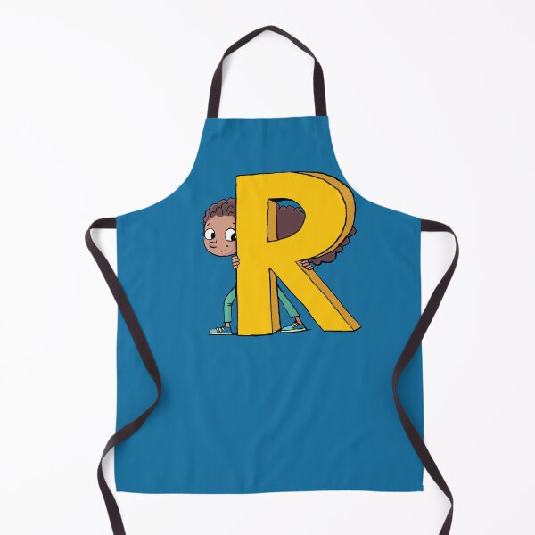 Item preview, girl hides behind the capital letter R designed and sold by duxpavlic.