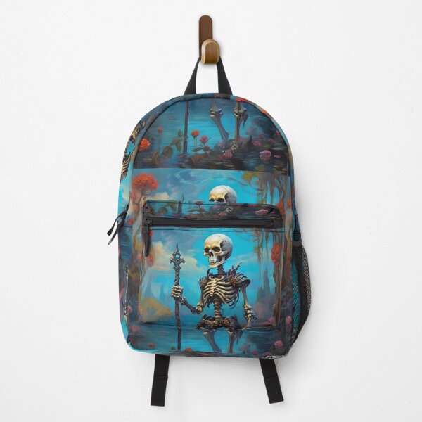 Item preview, Skeleton warrior standing in an ethereal magical bog with flowers designed and sold by Vintage Designs +.