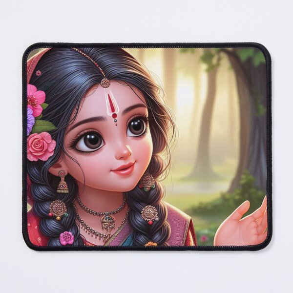 Item preview, Radha Talking in Vrindavan forest Vrinda Arts designed and sold by VrindaArts.