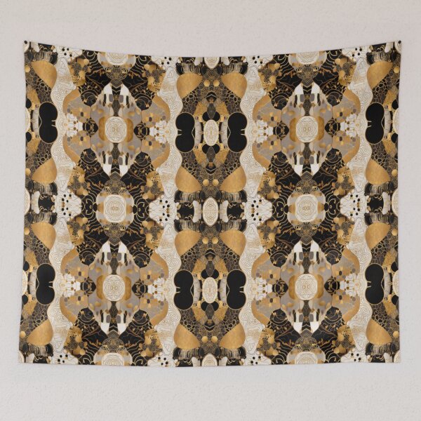 Item preview, Black and gold and white geometric designed and sold by Flowersonstuff.