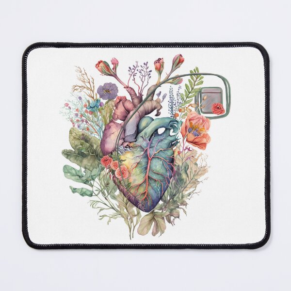 Item preview, Pacemaker and anatomy botanical heart designed and sold by EmeraldeaArt.