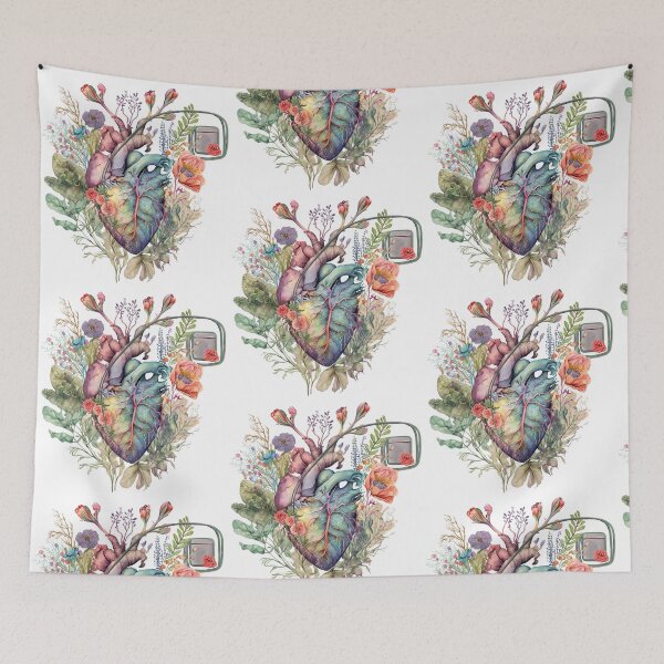 Item preview, Pacemaker and anatomy botanical heart designed and sold by EmeraldeaArt.