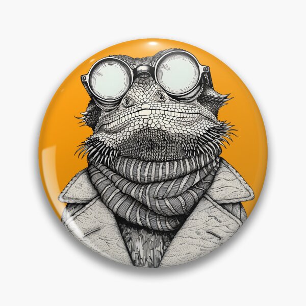 Item preview, Stylish Scholar - Dapper Bearded Dragon Illustration designed and sold by ElegantQuirk.