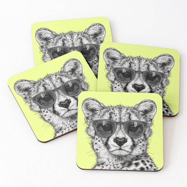Item preview, Cool Cat Spectator - Cheetah with Glasses Illustration designed and sold by ElegantQuirk.
